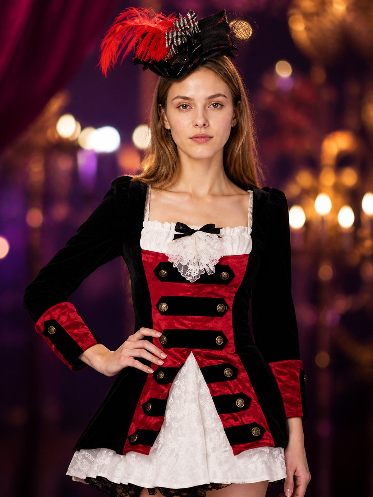European-Style Pirate Costume for Cosplay and Masquerades on-model view