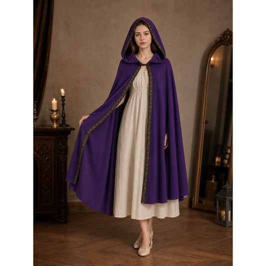 Purple Hooded Carnival Cloak