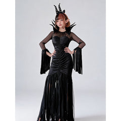Black Two-Piece Devil Costume for Halloween