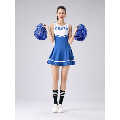 Blue Cheerleading Dress with “Cheer” Lettering