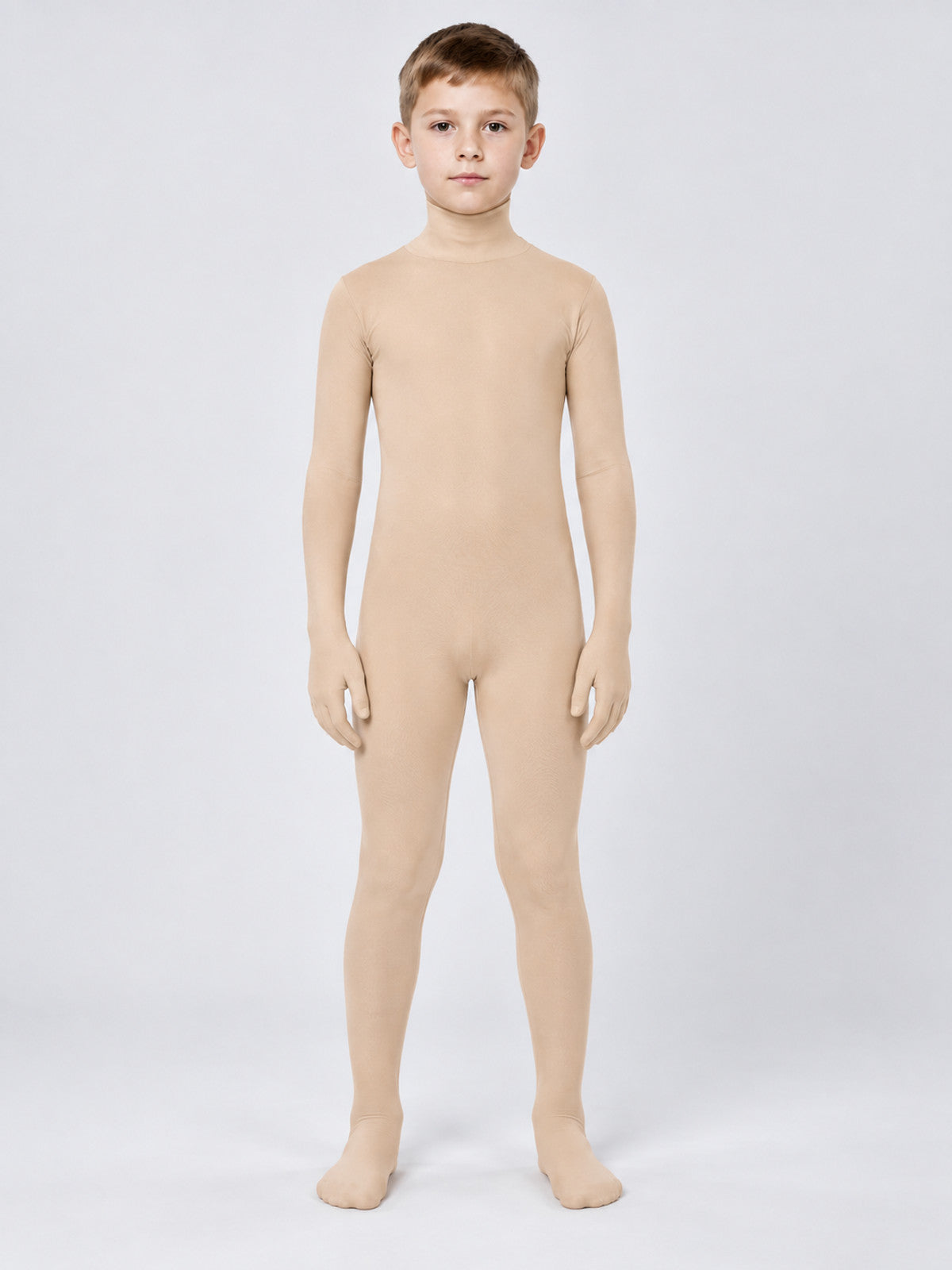 Nude Polyester Bodysuit Costume with Hood Mask