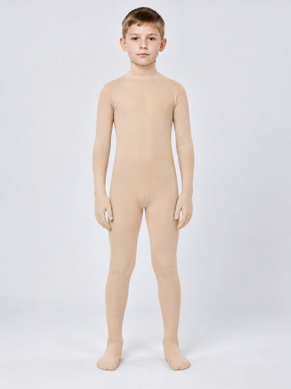 Nude Polyester Bodysuit Costume with Hood Mask