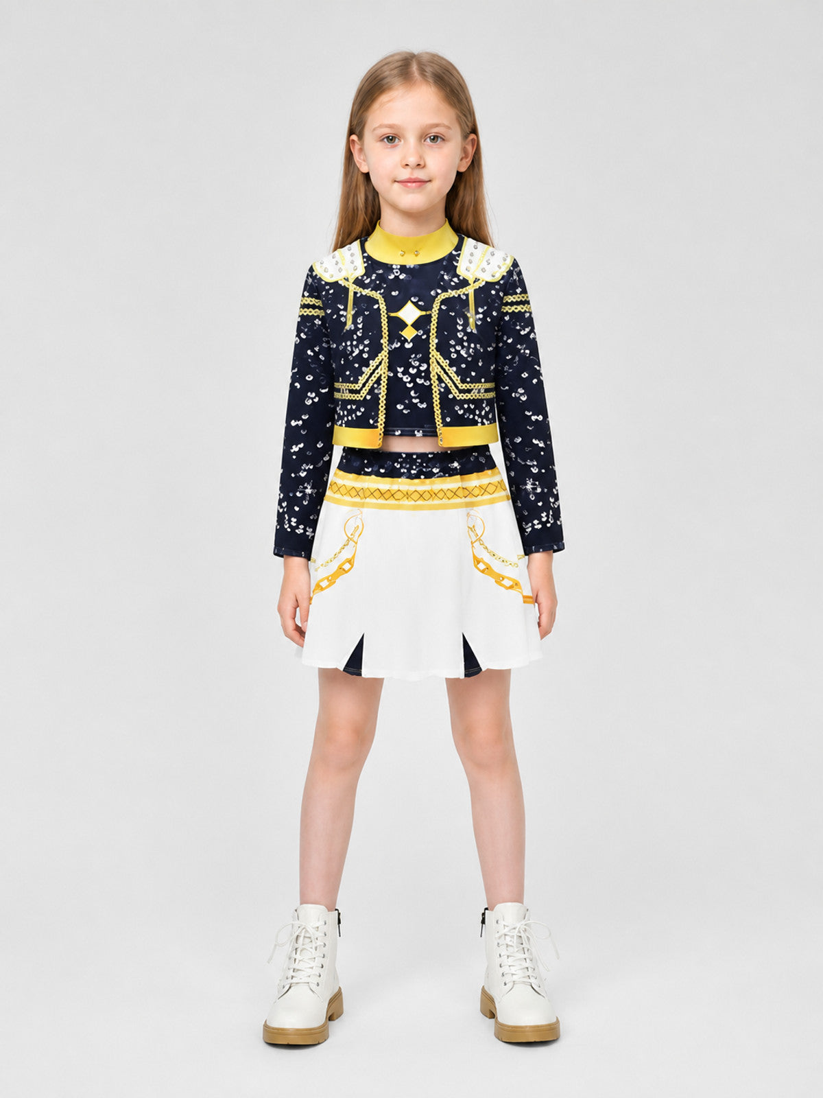 Performance and Cosplay Costume: Jacket and Skirt on-model view