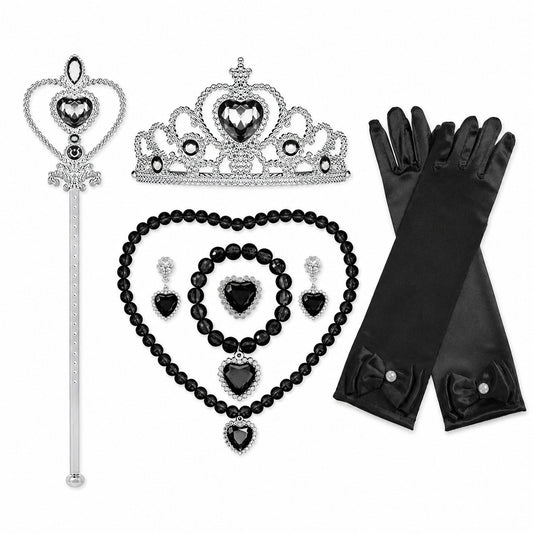 2025 Girls Cosplay Vampire Halloween Dress For Kids Ghost Bride Gothic Costume Count Vampiran Carnival Outfit Black Red Clothes - Color:Acc Set