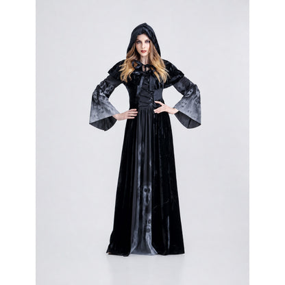 Hooded Witch Costume, Gothic Dress
