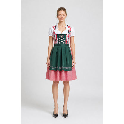 Dirndl Dress with Red-and-White Plaid Apron main product view