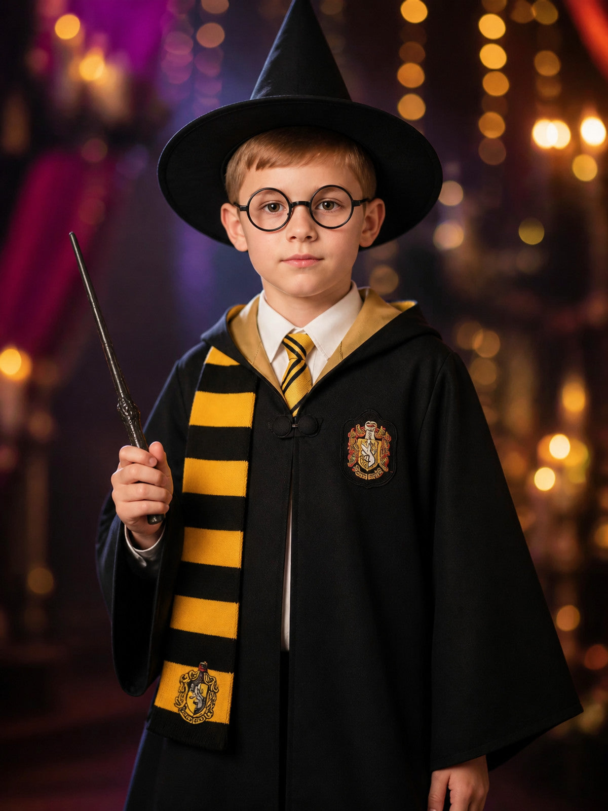 Harry Potter Hufflepuff Hooded Cloak for Cosplay