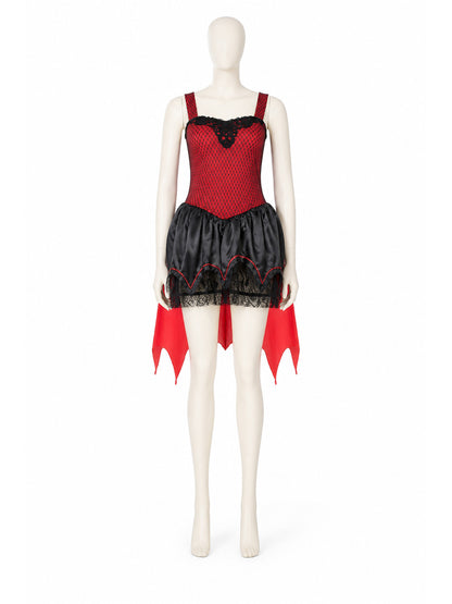 Vampire-Style Dress with Cape and Lace main product view