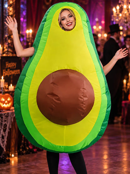 Inflatable Avocado Carnival Costume with Fan, Green