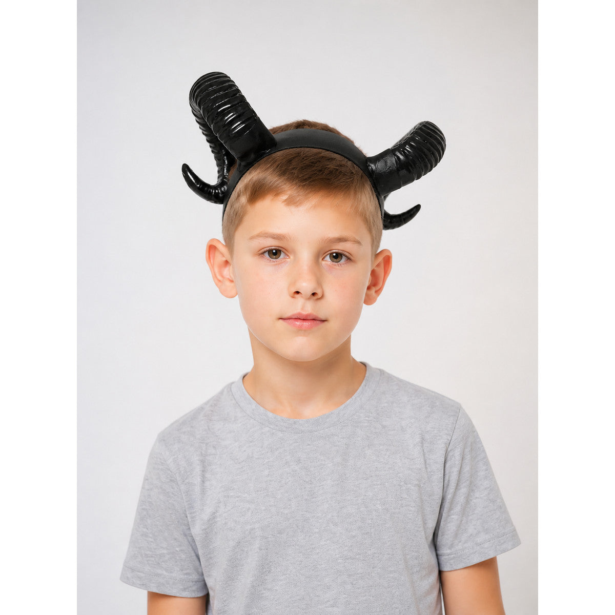 Halloween Carnival Headband with Black Horns