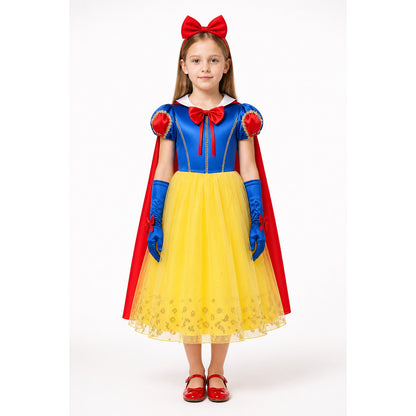 Snow White Costume with Cape and Headband for Carnival main product view