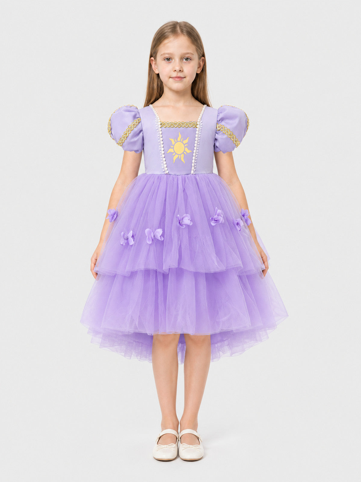 Princess Dress with a Full Mesh Skirt for Cosplay