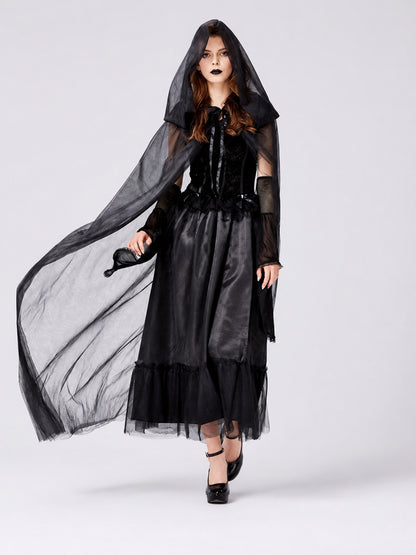 Gothic Hooded Dress Costume for Halloween
