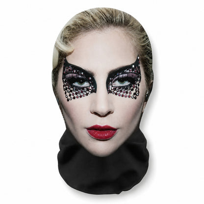 3D Printed Lady Gaga Style Mask, Elastic Full Face Cosplay Balaclava, Breathable Mesh Mask for Singer Concert & Fan Events