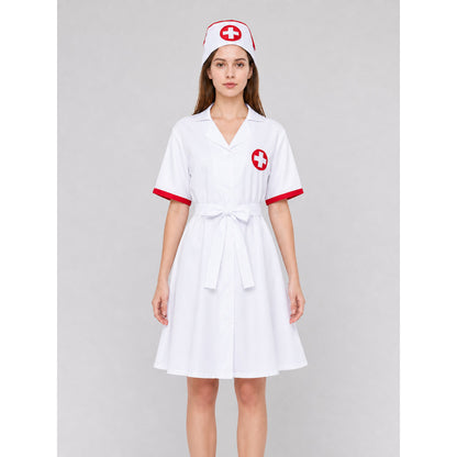 Medical-Themed Costume with Dress and Cap
