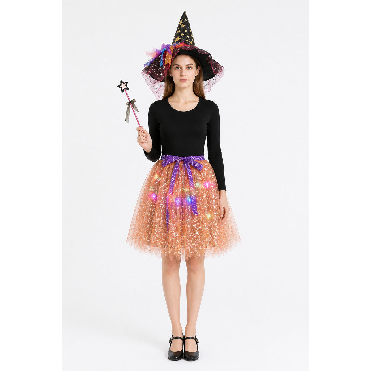 Carnival Costume with Hat and Magic Wand