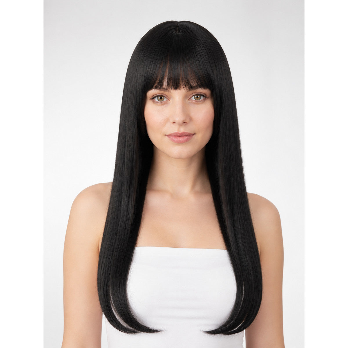 Long Black Carnival Wig for Halloween and Cosplay main product view