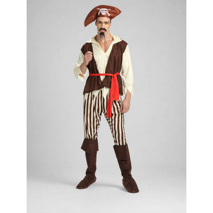 Pirate Costume with Hat, Vest, and Pants