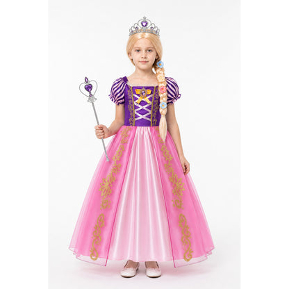 Rapunzel Princess Costume with Crown and Braid main product view