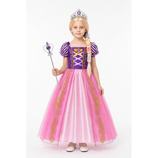 Rapunzel Princess Costume with Crown and Braid main product view
