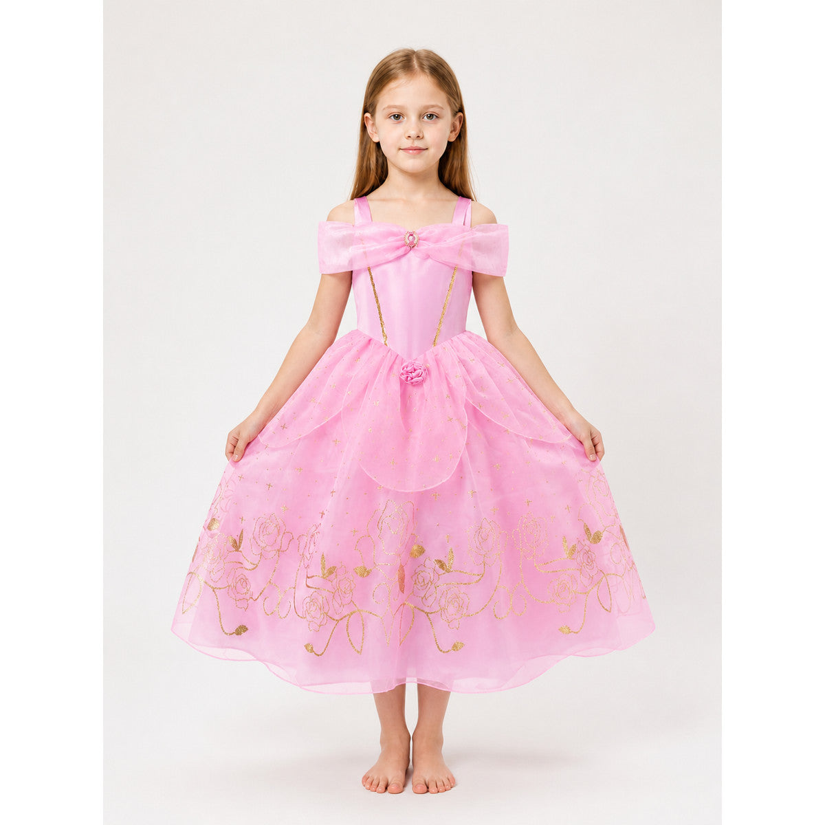 Pink and Gold Princess Costume for Cosplay main product view
