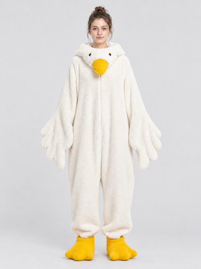 White Goose Kigurumi Pajama with Yellow Details