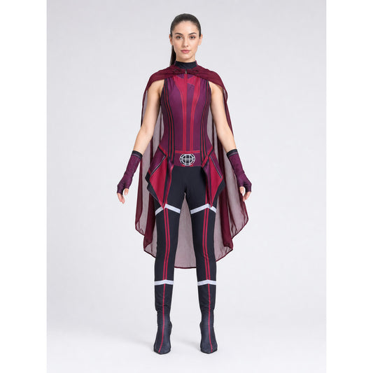 Marvel Scarlet Witch Cosplay Costume with Cape