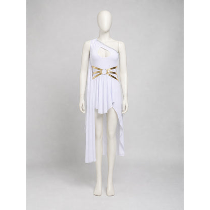 Halloween Costume Dress, White, Asymmetrical