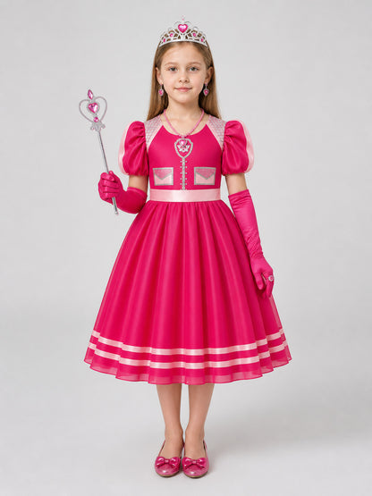 Poofy Princess Dress with Crown and Accessories on-model view