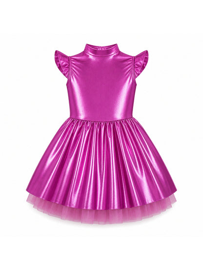 Children Girls Shiny Halloween Alien Cosplay Fancy Costume Space Robot Astronaut main product view