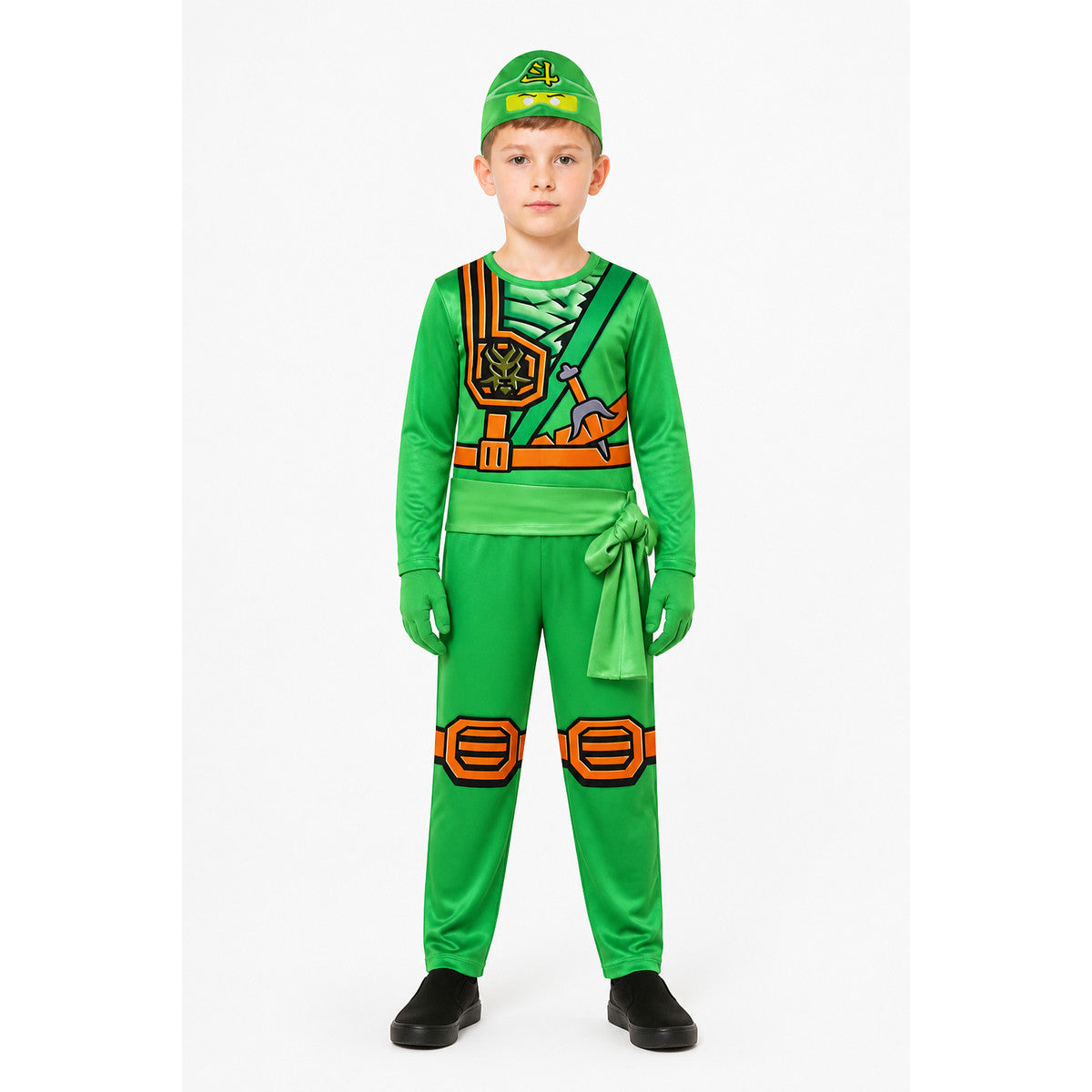Ninja Costume Jumpsuit with Mask and Gloves main product view