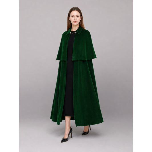 Dark Green Costume Cloak for a Vampire Look