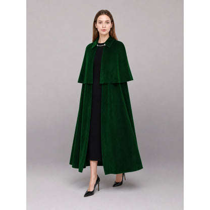 Dark Green Carnival Cape for a Vampire Costume
