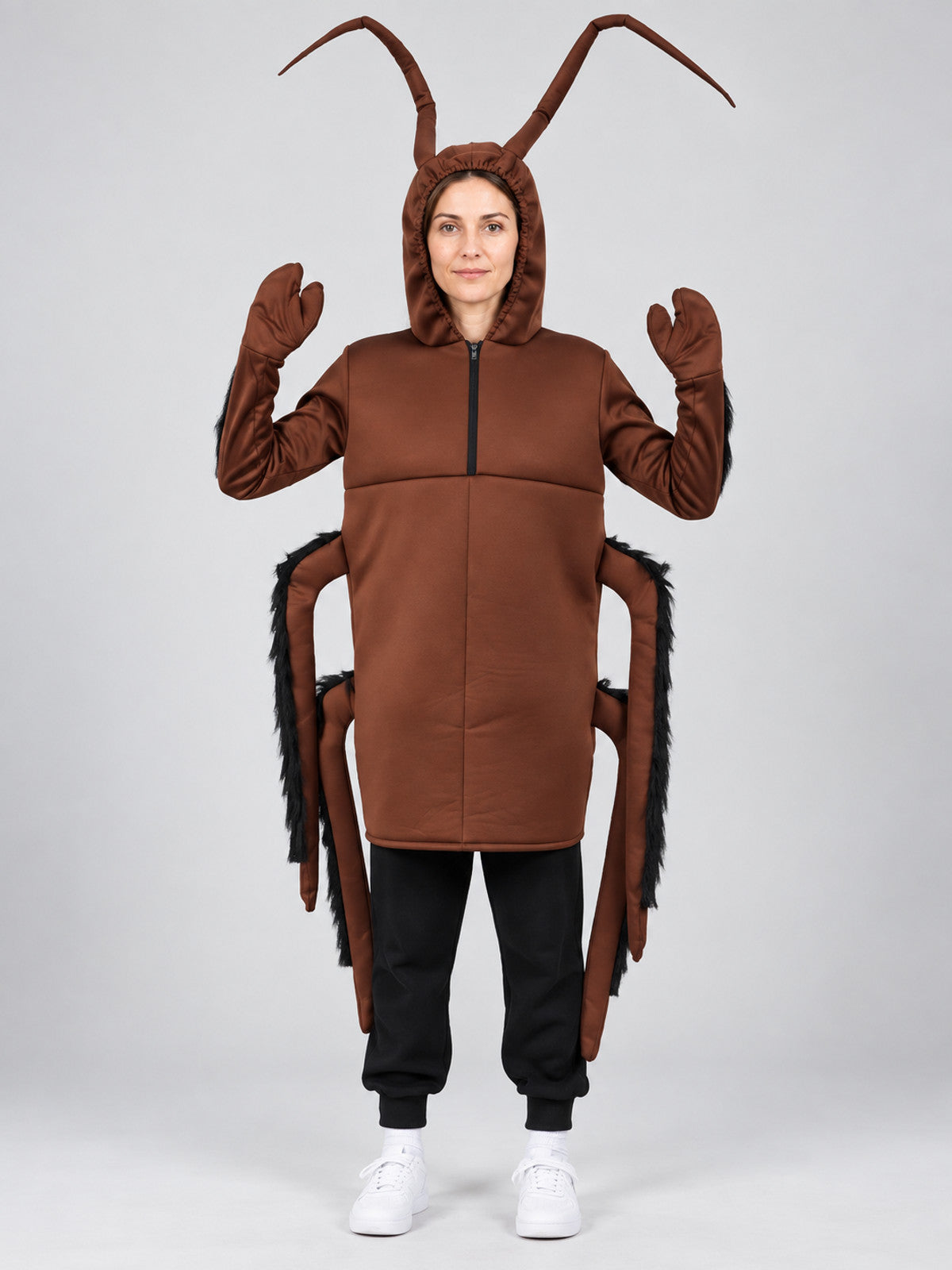 Hooded Cockroach Costume on-model view