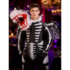 Winged Skeleton Dinosaur Costume for Halloween