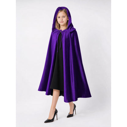 Purple Hooded Costume Cape