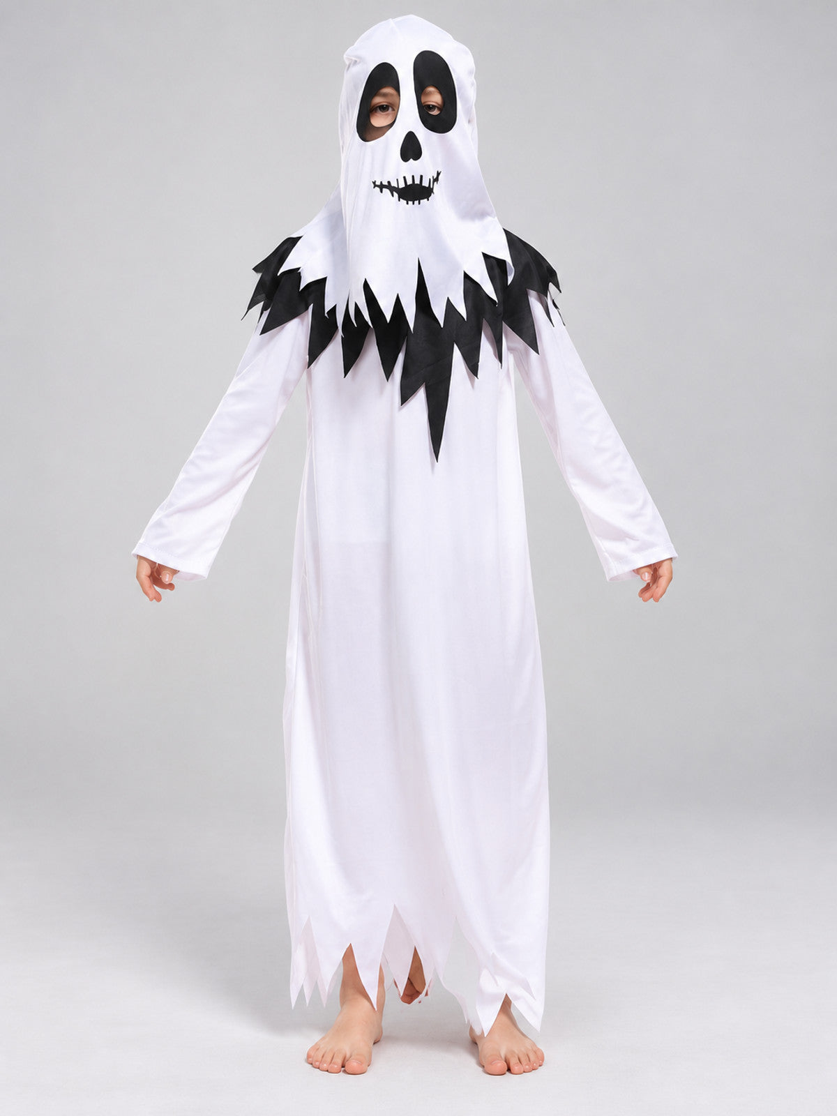 Hooded Ghost Costume on-model view