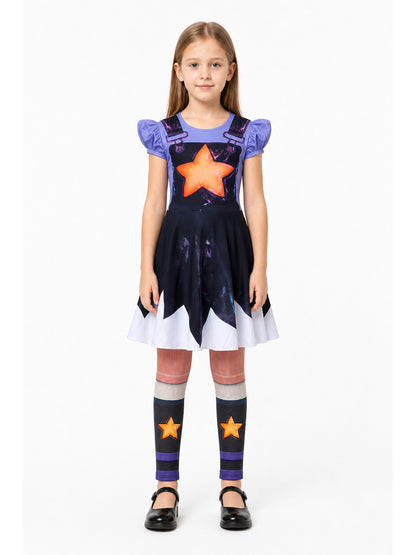 Girls' Poppy Playtime Lily Dress with Leggings, Stars main product view