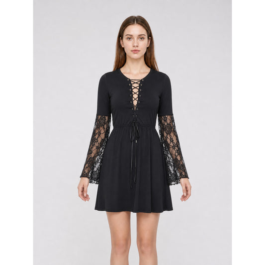 Gothic Halloween Costume with Dress and Accessories