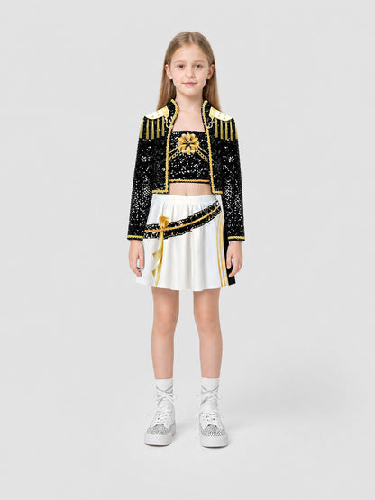 Children’s stage cosplay costume, 3 pieces on-model view