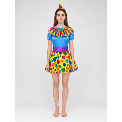 Clown Costume Dress with Hat