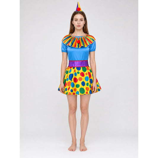 Clown Costume Dress with Hat