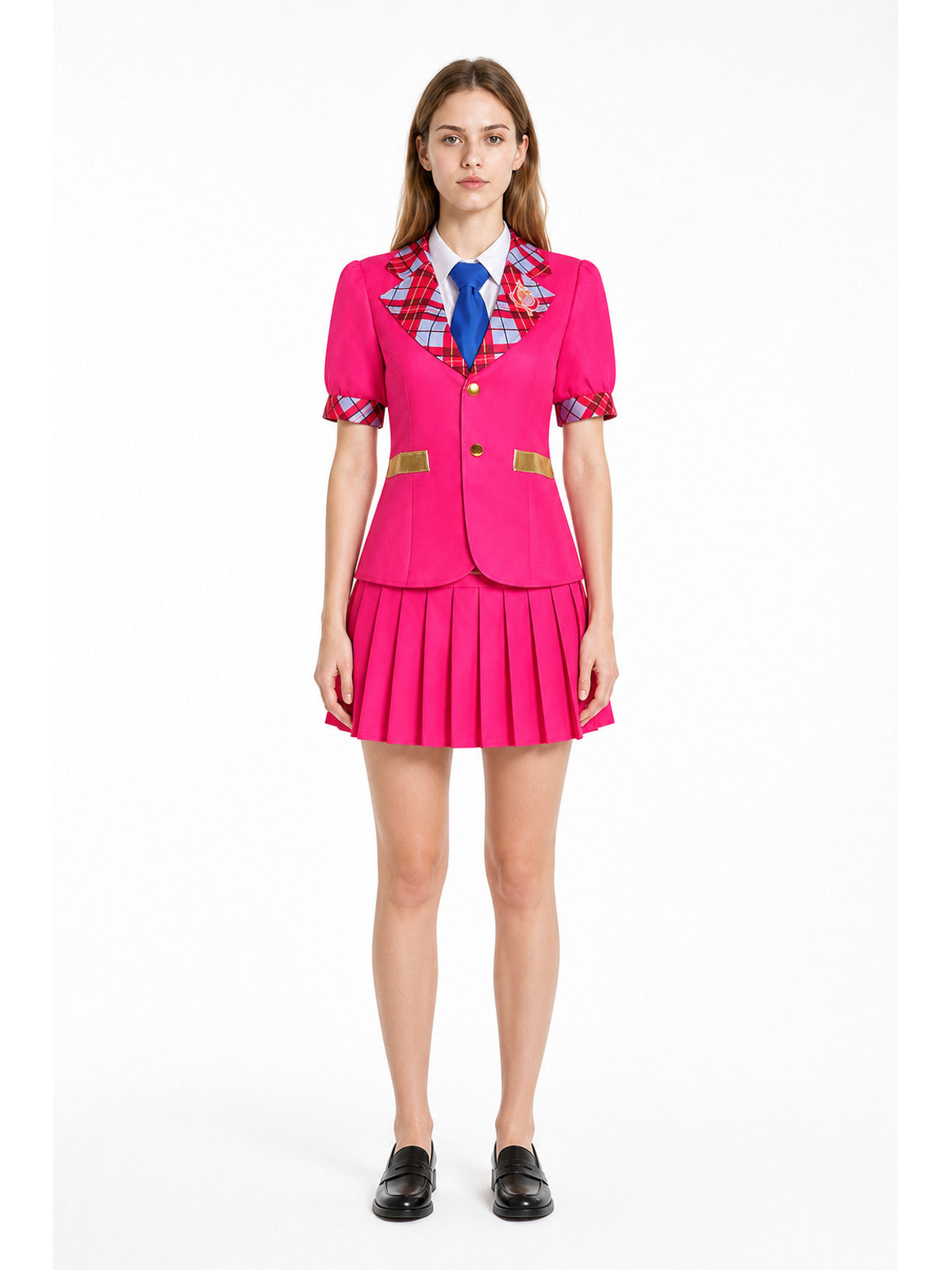Set with a Pleated Skirt and Collared Top main product view