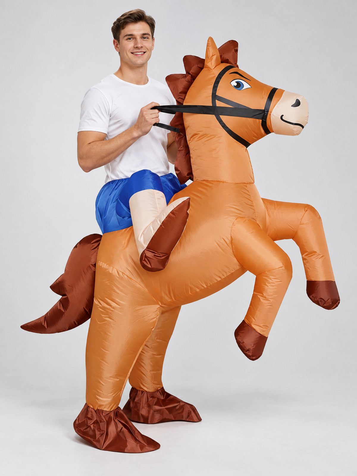 Inflatable Horse Costume with Mane and Tail for Carnival
