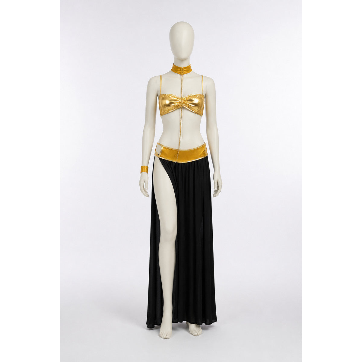 Gold Cleopatra Costume with Long Black Skirt