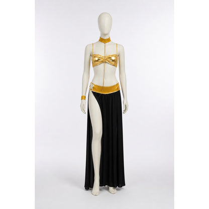 Gold Cleopatra Costume with Long Black Skirt