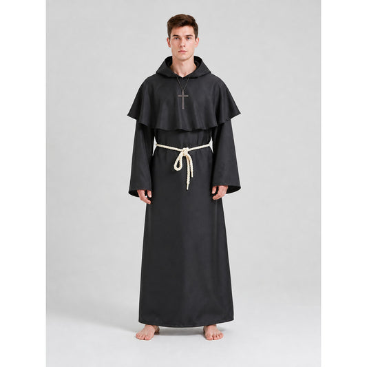 Hooded Medieval Monk Costume