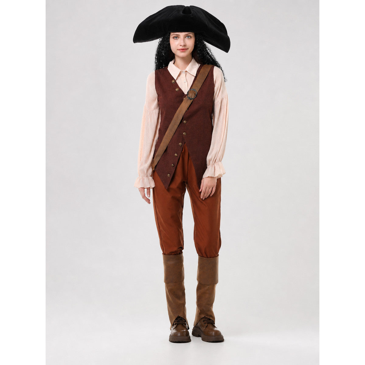 Pirate Costume with Vest and Hat