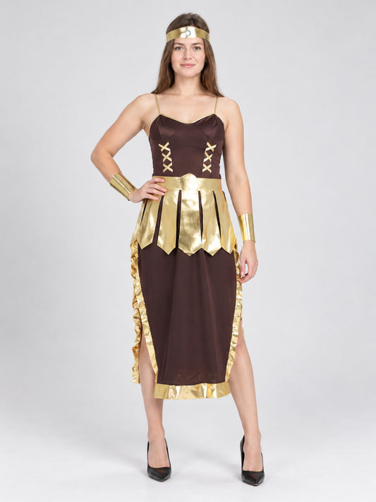 Ancient-Style Carnival Costume with Belt and Bracelets