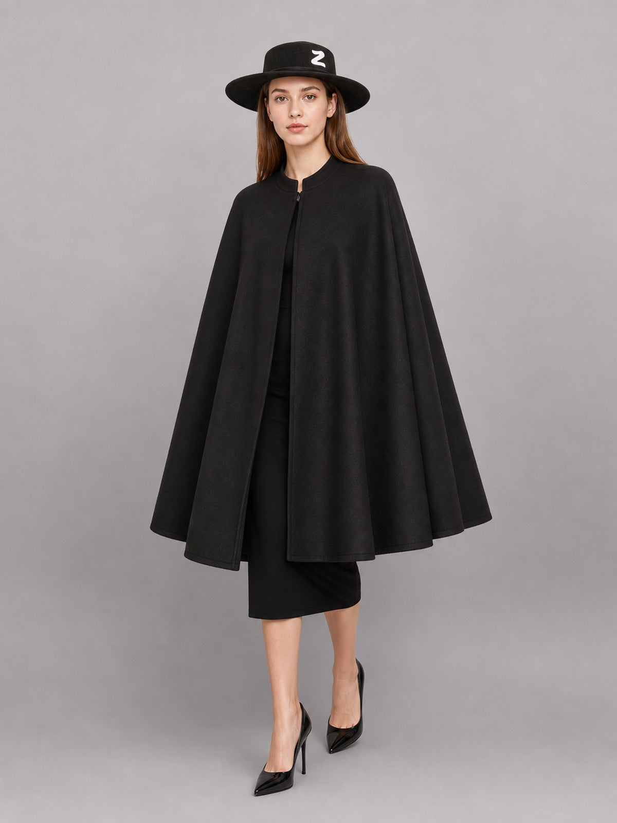 Black Zorro-Style Carnival Hat